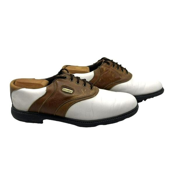 Footjoy Mens 58049 Golf Shoes Super Lites Saddle Multicolor Leather Low Top 9.5N - Picture 9 of 16